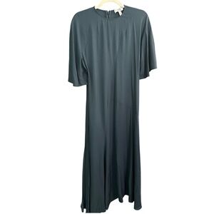 COS Asymmetrical Flowy Maxi Shift Dress 6 Blue‎ Gray Viscose Minimalist Casual
